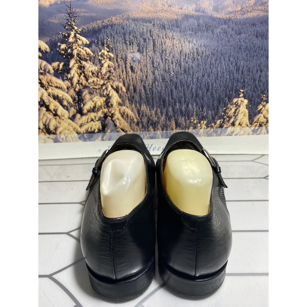 Paul Fredrick Monk Strap Mens Dress Shoes Sz 10.5 M Black Leather  Made In Italy - Picture 5 of 16